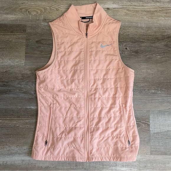 Womens Nike Therma-Fit Running Vest in Soft Pink-size Small - Picture 1 of 7